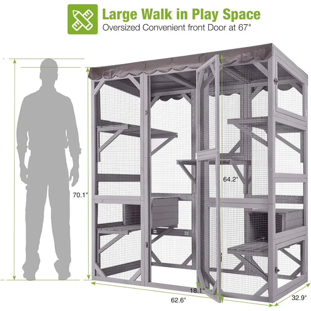 Catio Outdoor Cat Enclosure Large Walk in Window
