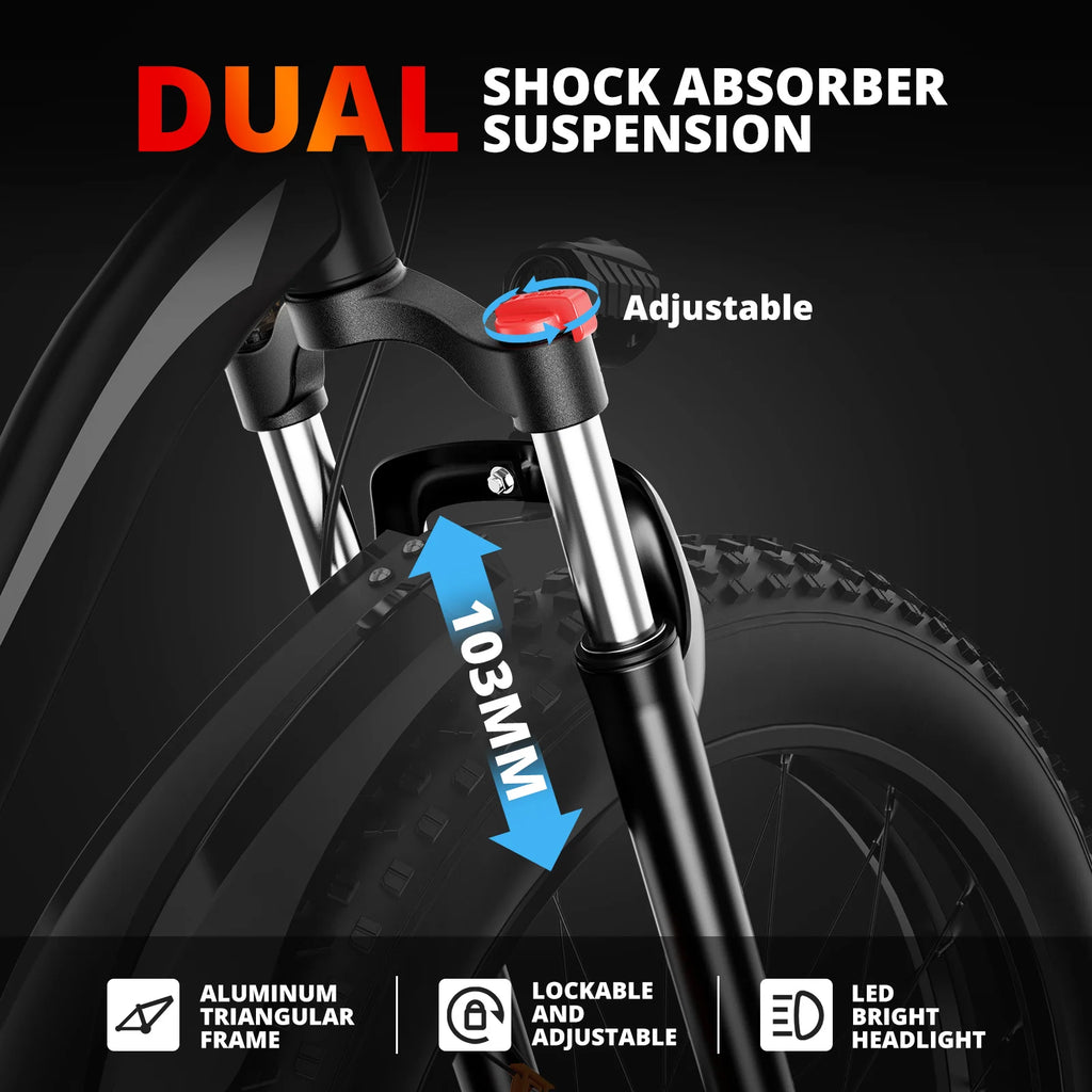 Adults Electric Bicycle Peak  Fat Tire Mountain Bike