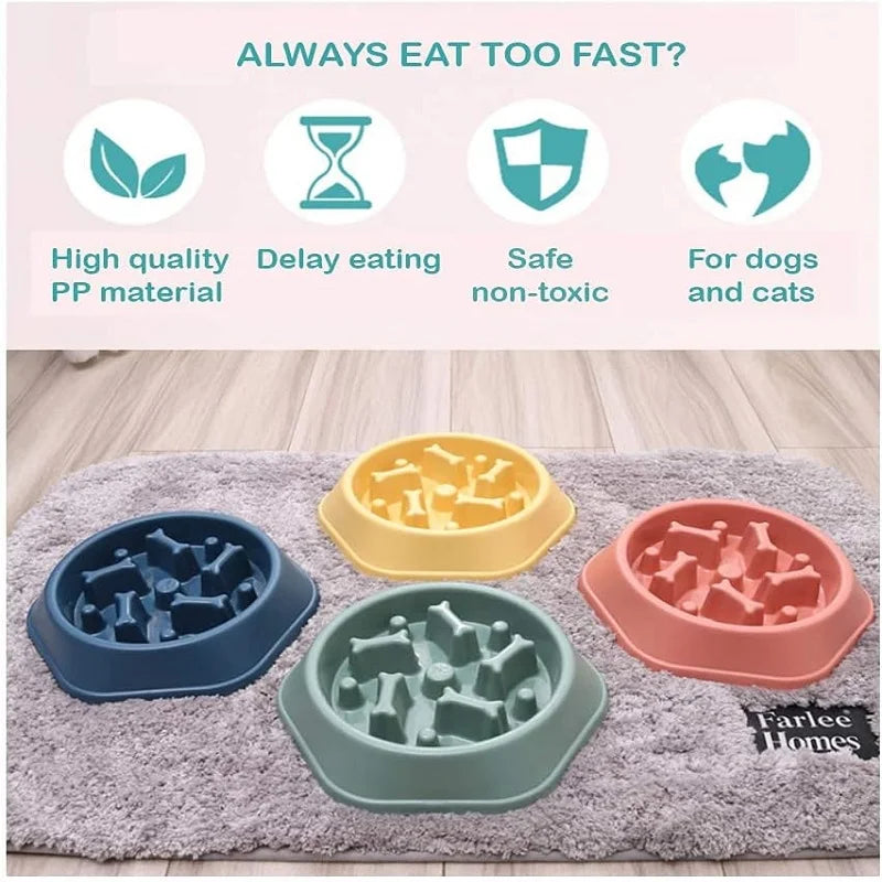 Slow Feeder Dog Cat Bowl