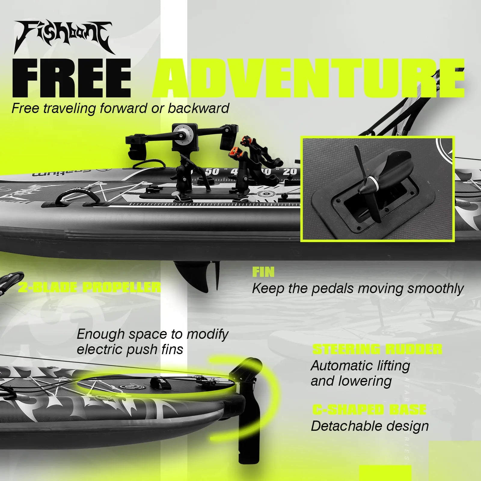 Spatium Fishing Kayak Boat Pedal Drive