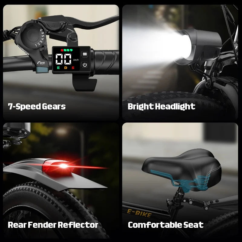 Mountain Electric Bicycle Outdoor Sports Fat Tire Motorcycle