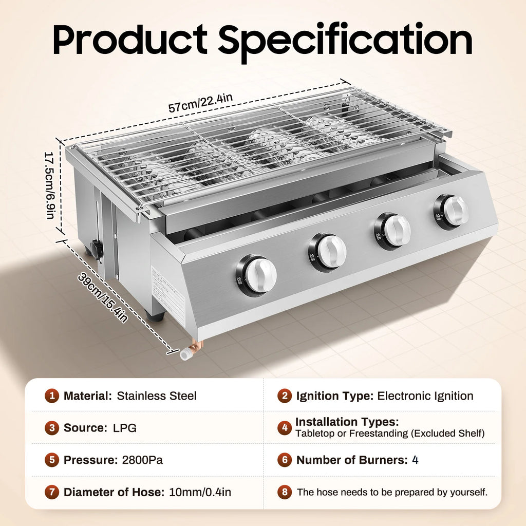Stainless Steel Smokeless Barbecue Grill