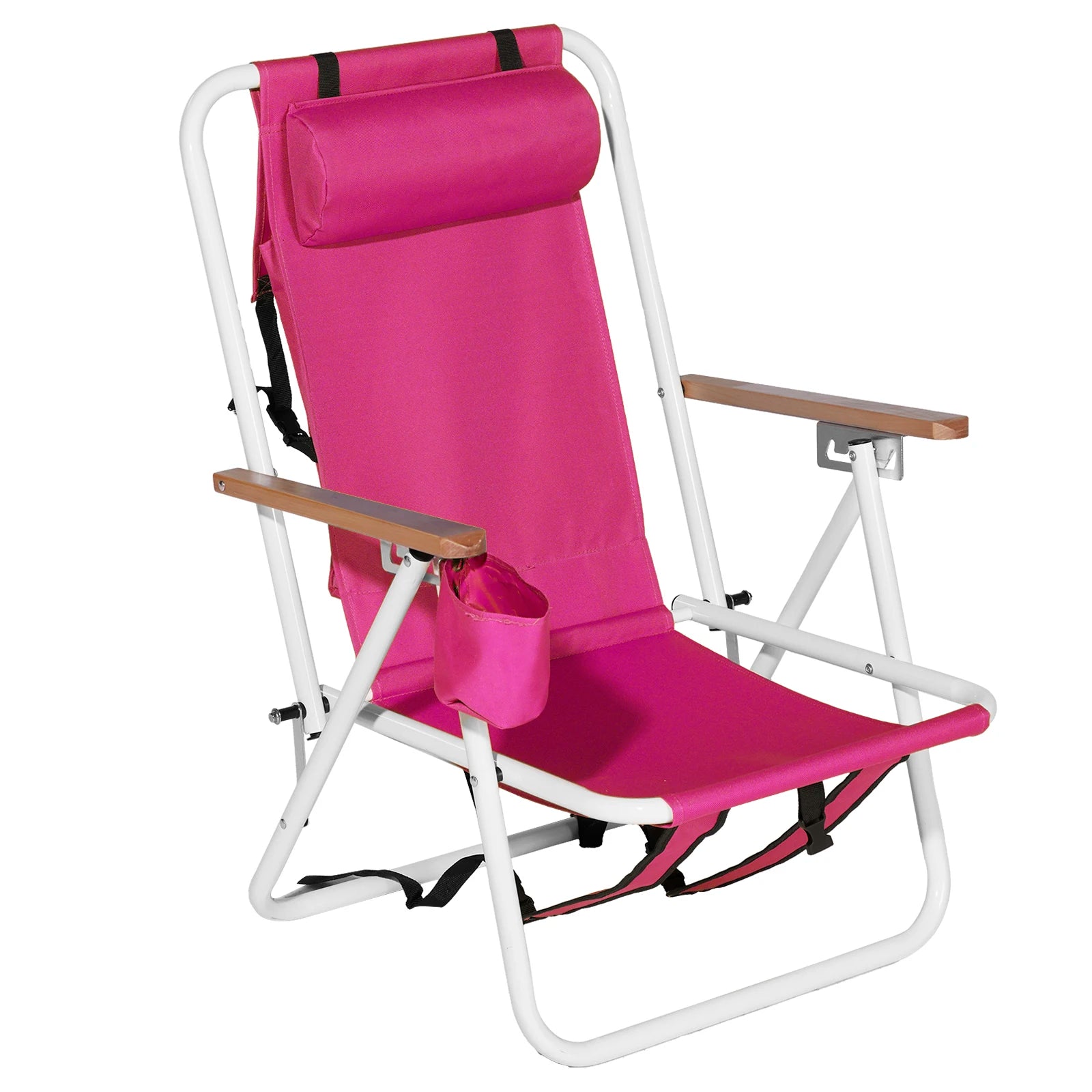 Folding Beach Chair, 4 Position Portable Backpack