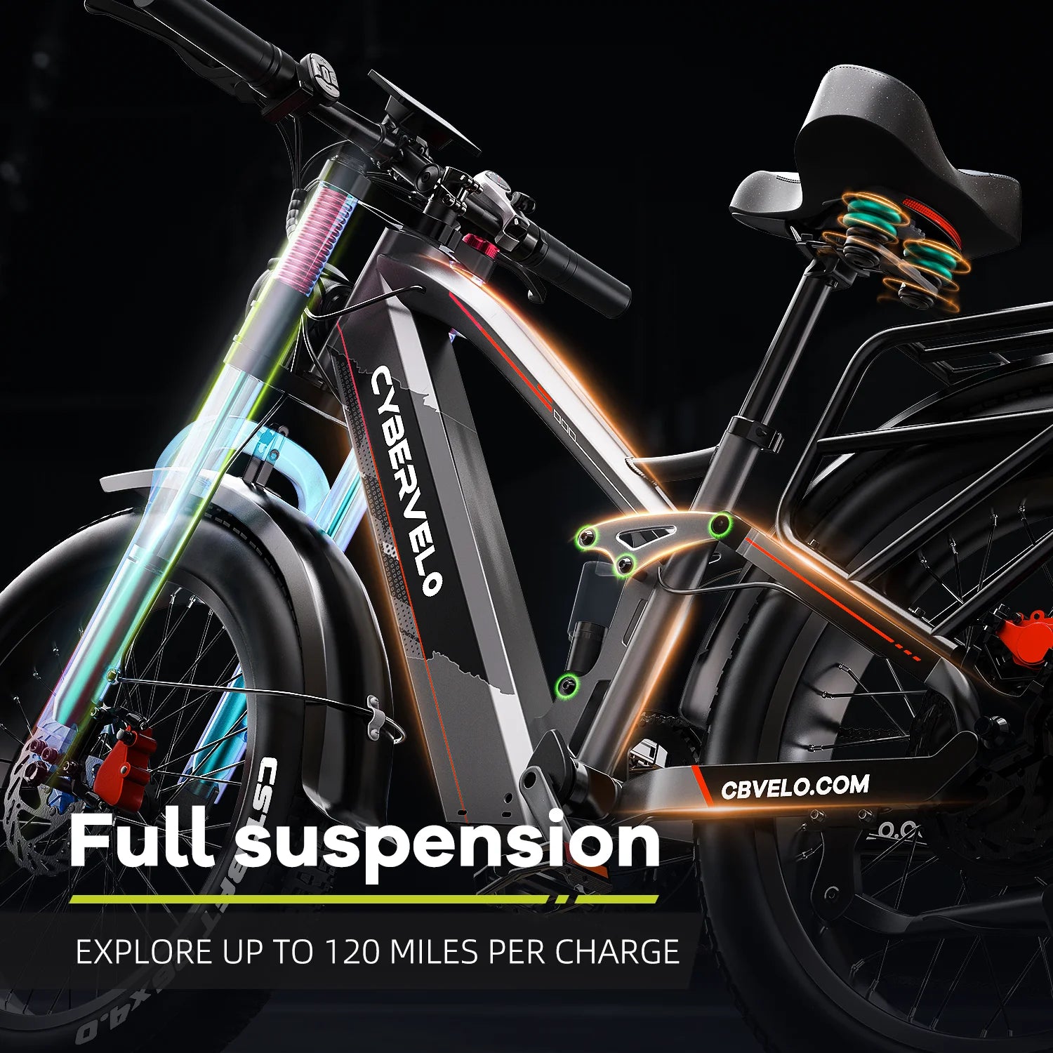 26 Inch Wide Fat Tire Mountain Ebike