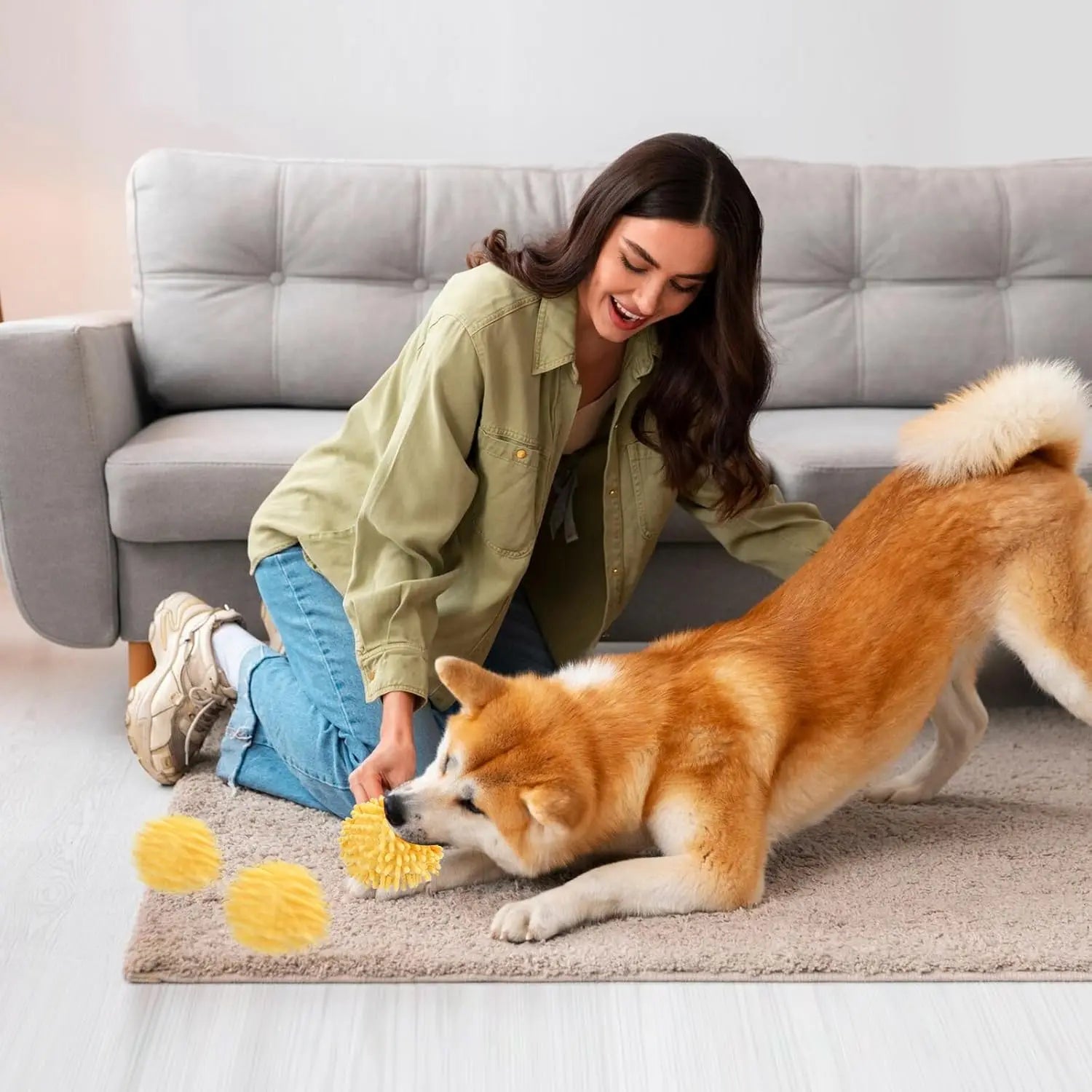 Interactive Dog Toys Moving Ball with Cover