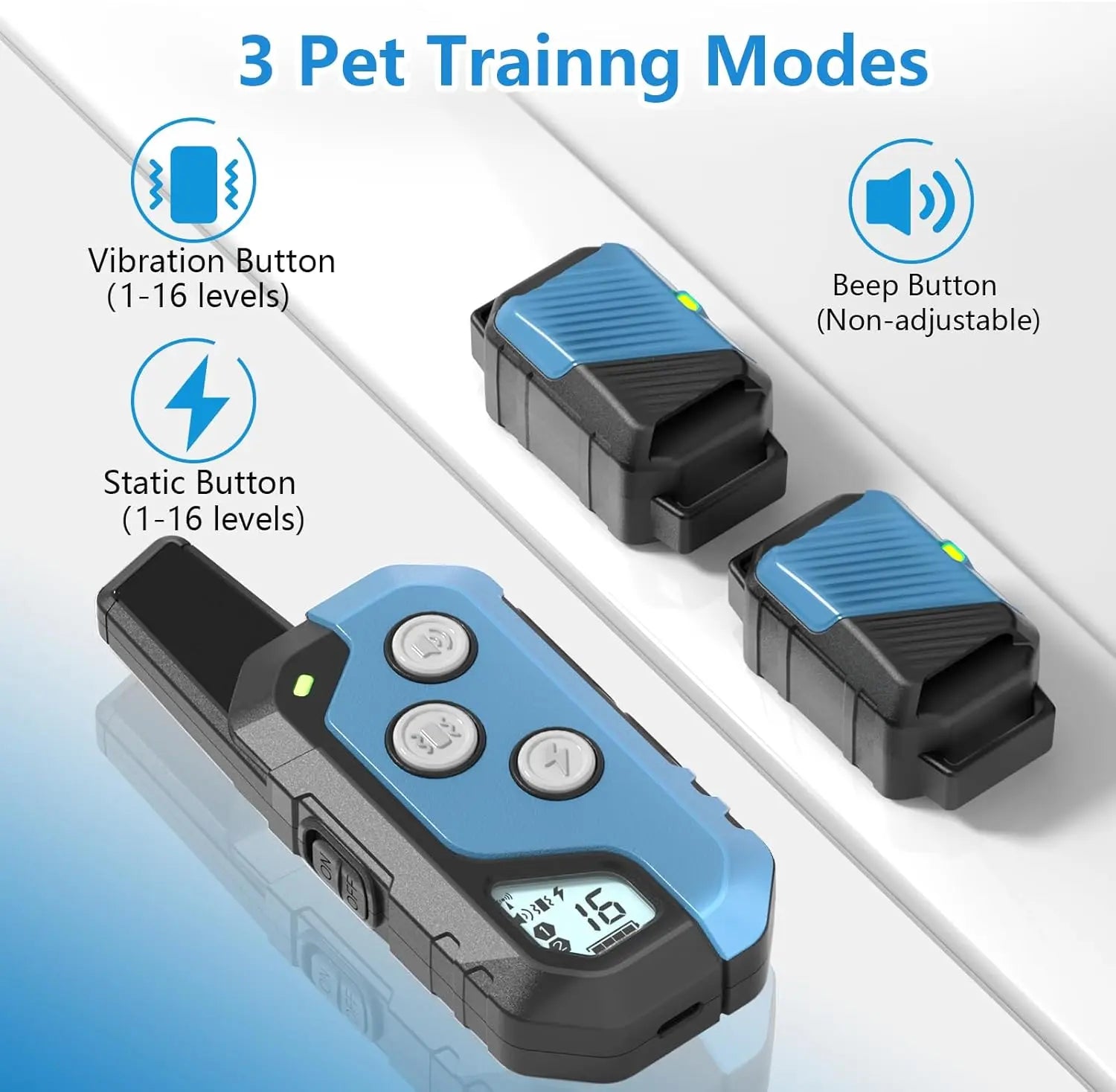 Waterproof Dog Training Collar for 2 Dogs