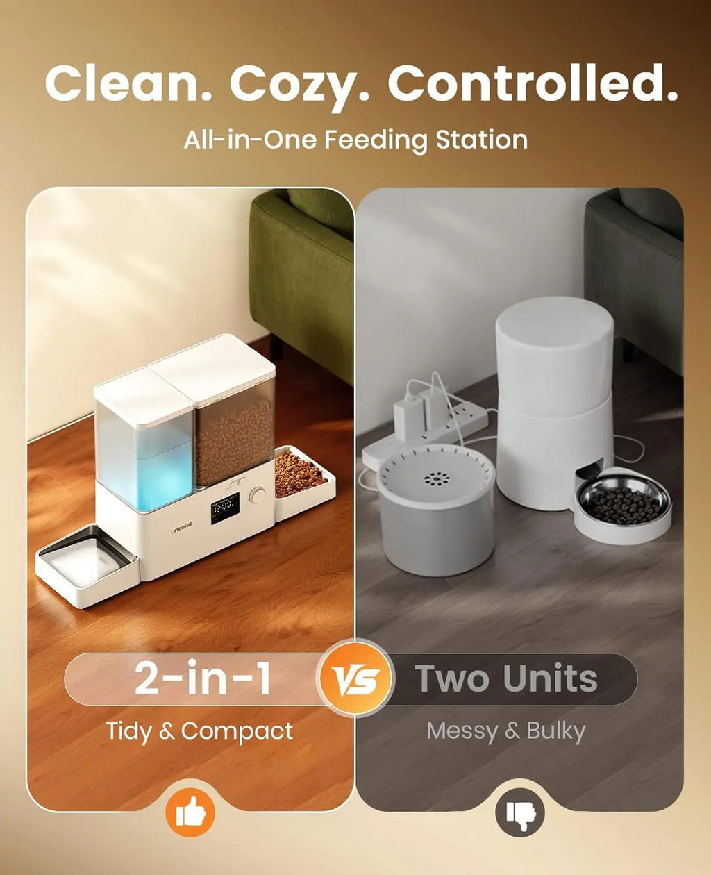 Automatic Cat Feeder and Water Dispenser,