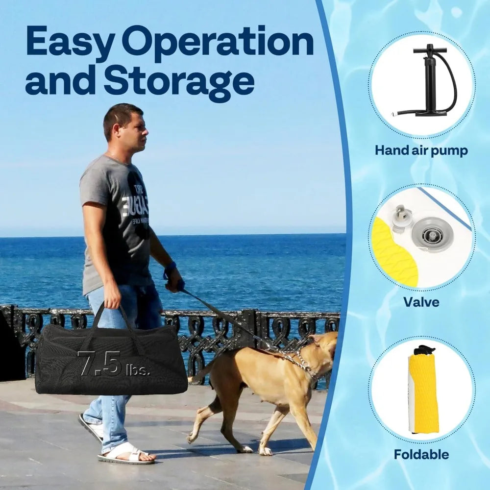 Inflatable Dog Boat Ramp Float for Pets Swimming