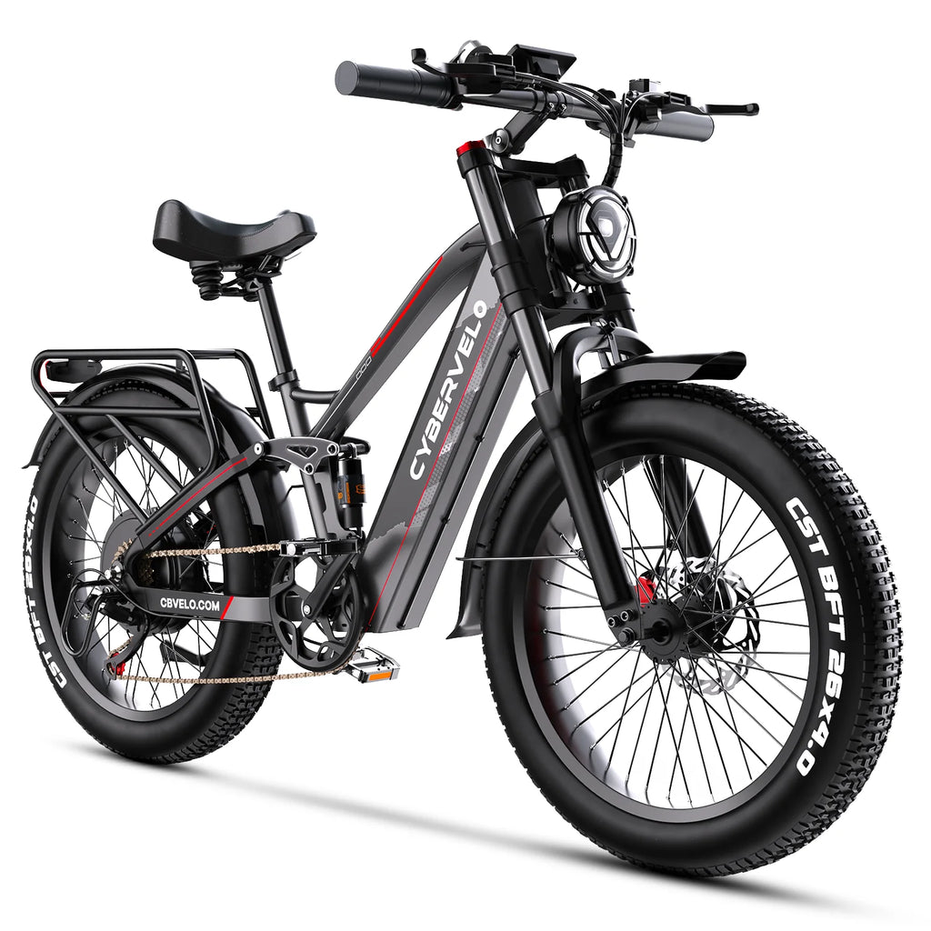 26 Inch Wide Fat Tire Mountain Ebike