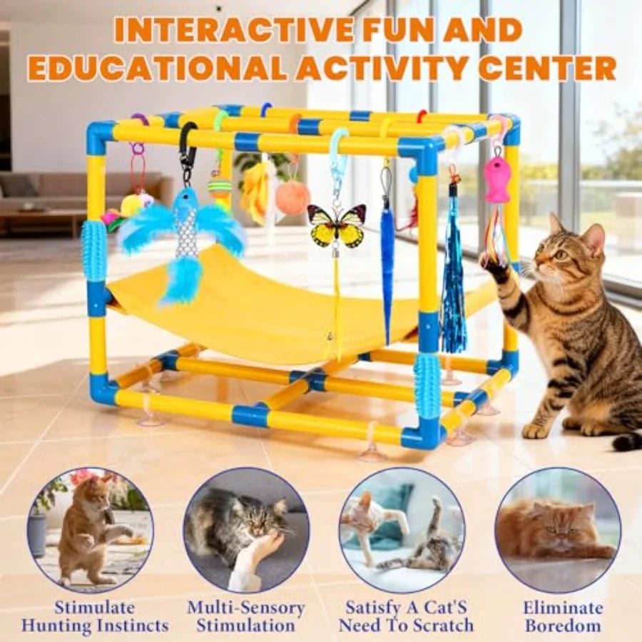 Cat Jungle Gym with Hanging Interactive Toys