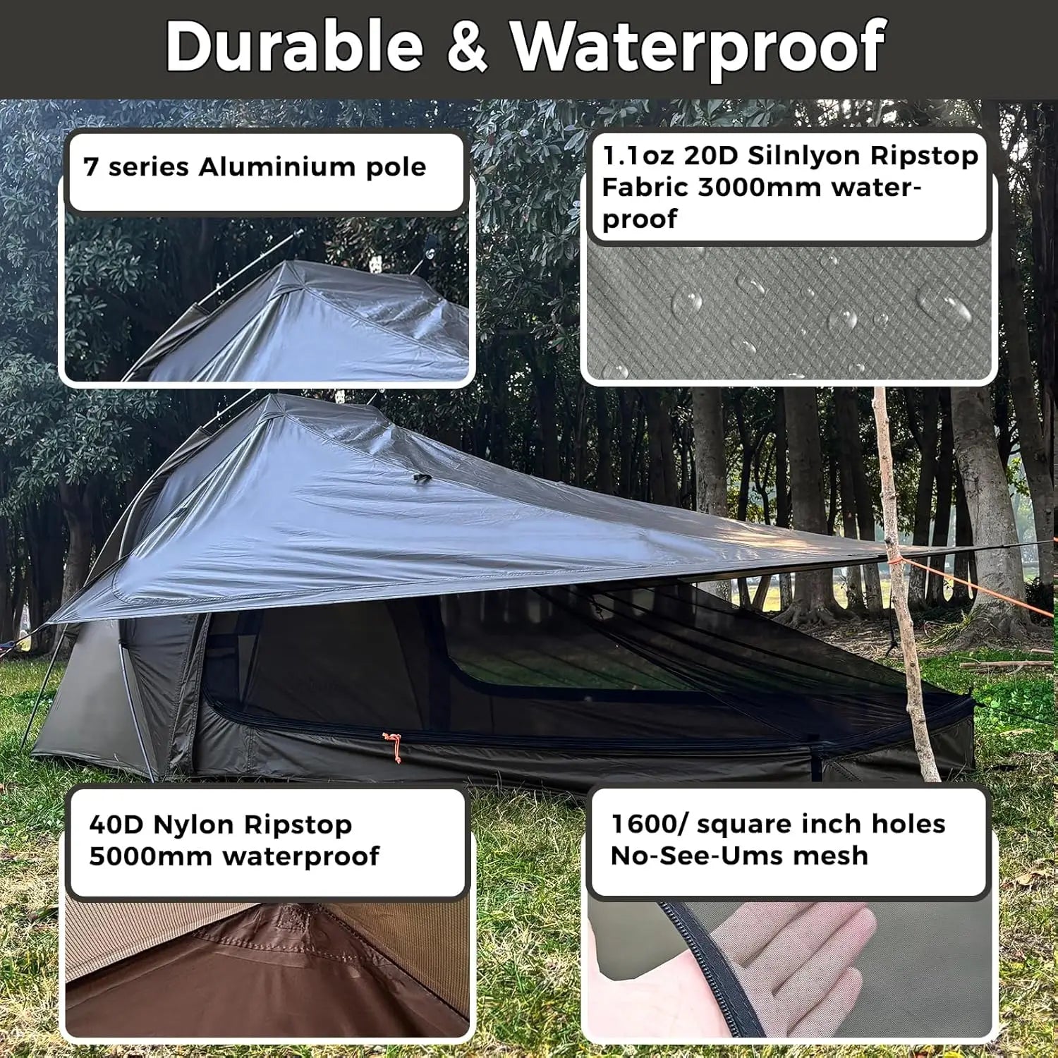 Ultralight One Person Tent with Rainfly