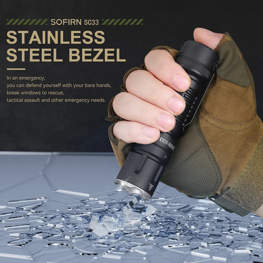 LED Tactical Flashlight Rechargeable Torch E-switch Outdoor Light