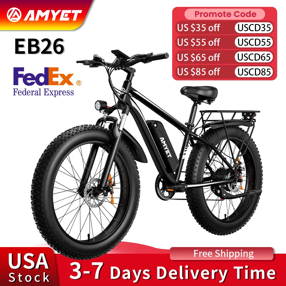 Adults Electric Bicycle Peak  Fat Tire Mountain Bike
