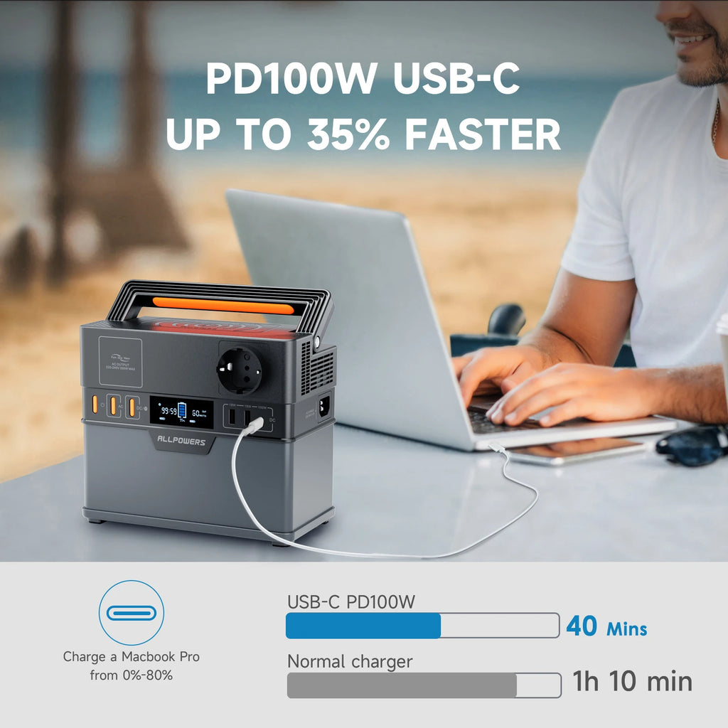Portable Power Station 288Wh Solar Generator