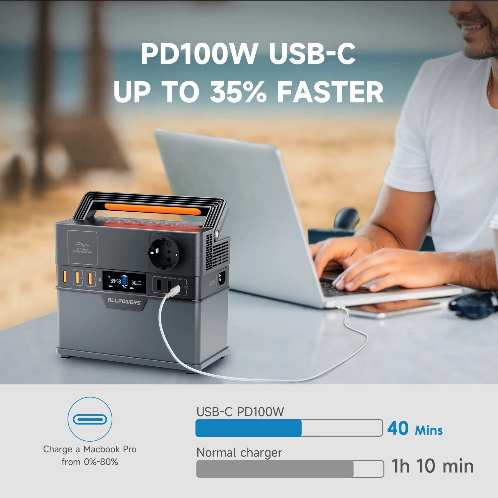 Portable Power Station 288Wh Solar Generator