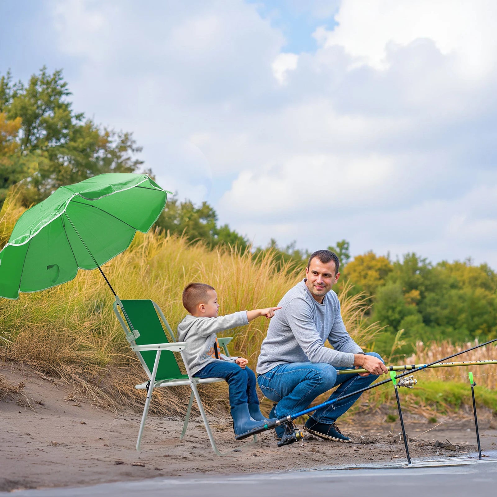Folding Beach Chair with Umbrella