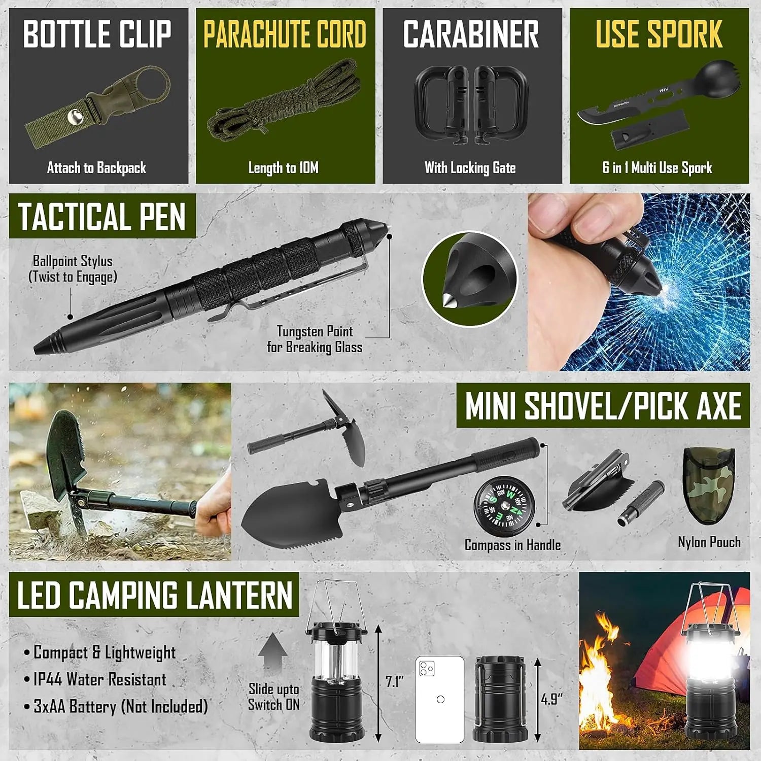268-Piece Emergency Survival Kit with First Aid