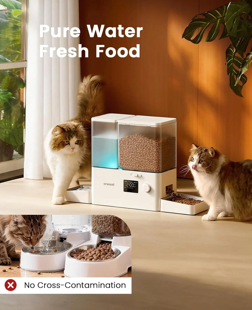 Automatic Cat Feeder and Water Dispenser,