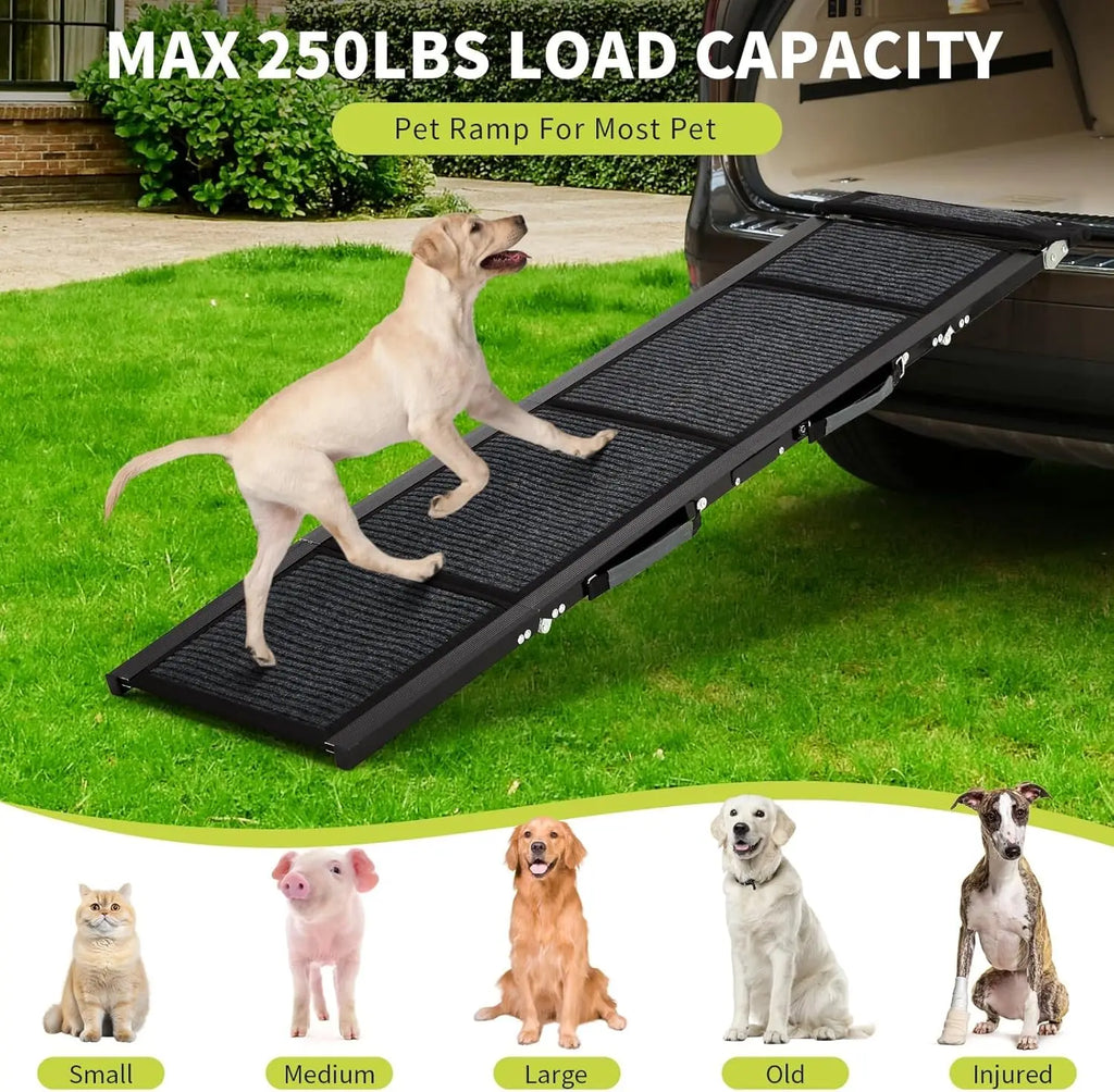 Dog Ramp for Car, Large Folding Pet Stair Ramps