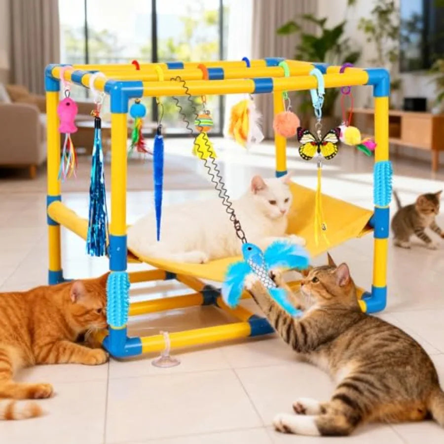 Cat Jungle Gym with Hanging Interactive Toys