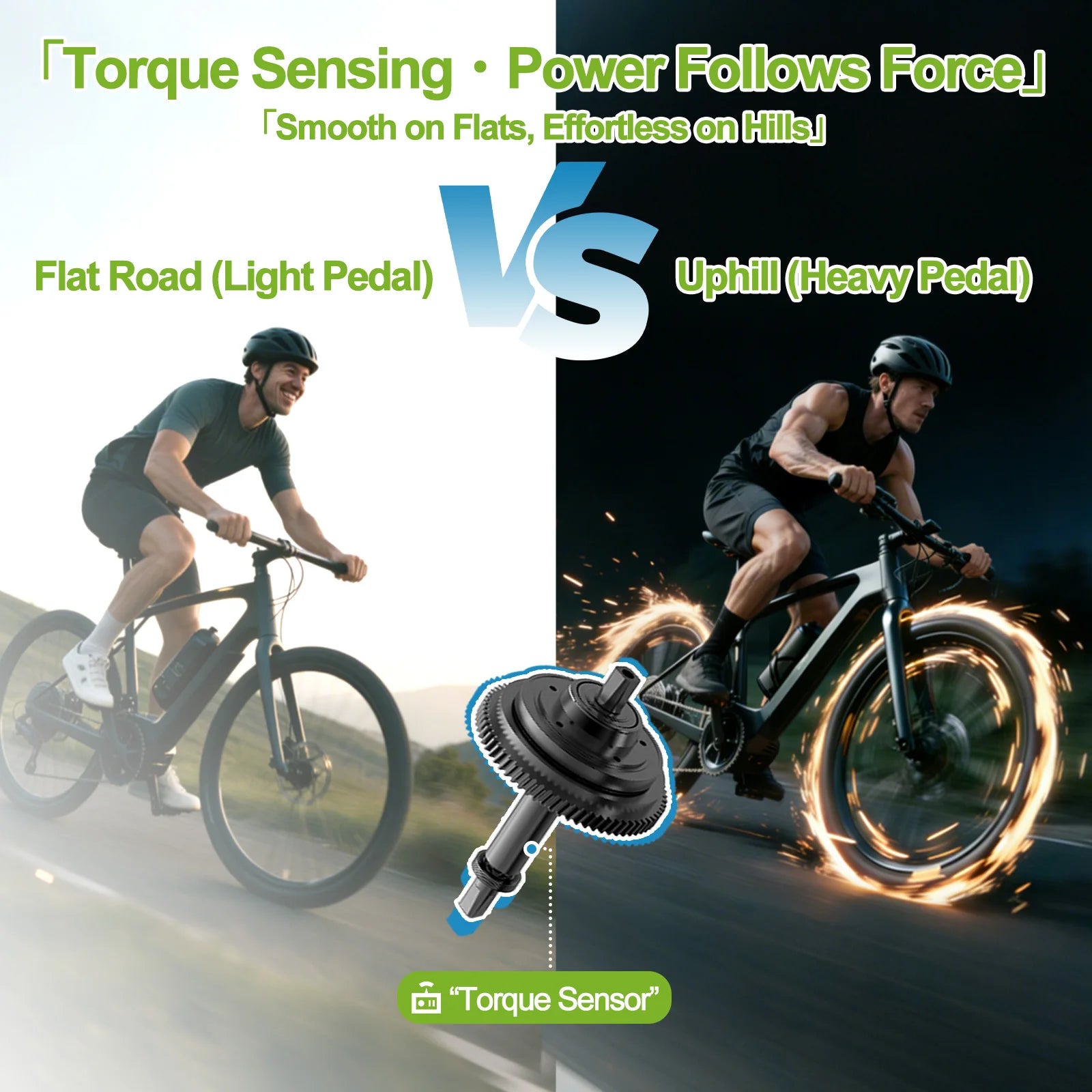 Electric Bicycle Central Mid Motor With Torque Sensor
