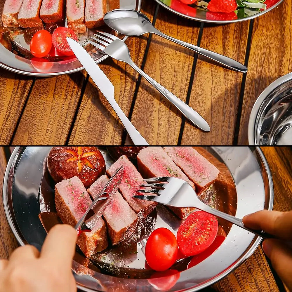 29Pcs Stainl Steel Utensils Camping Tableware Kit
