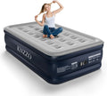 Twin Air Mattress with Built-in Pump, 18" Quick-Inflatable Bed
