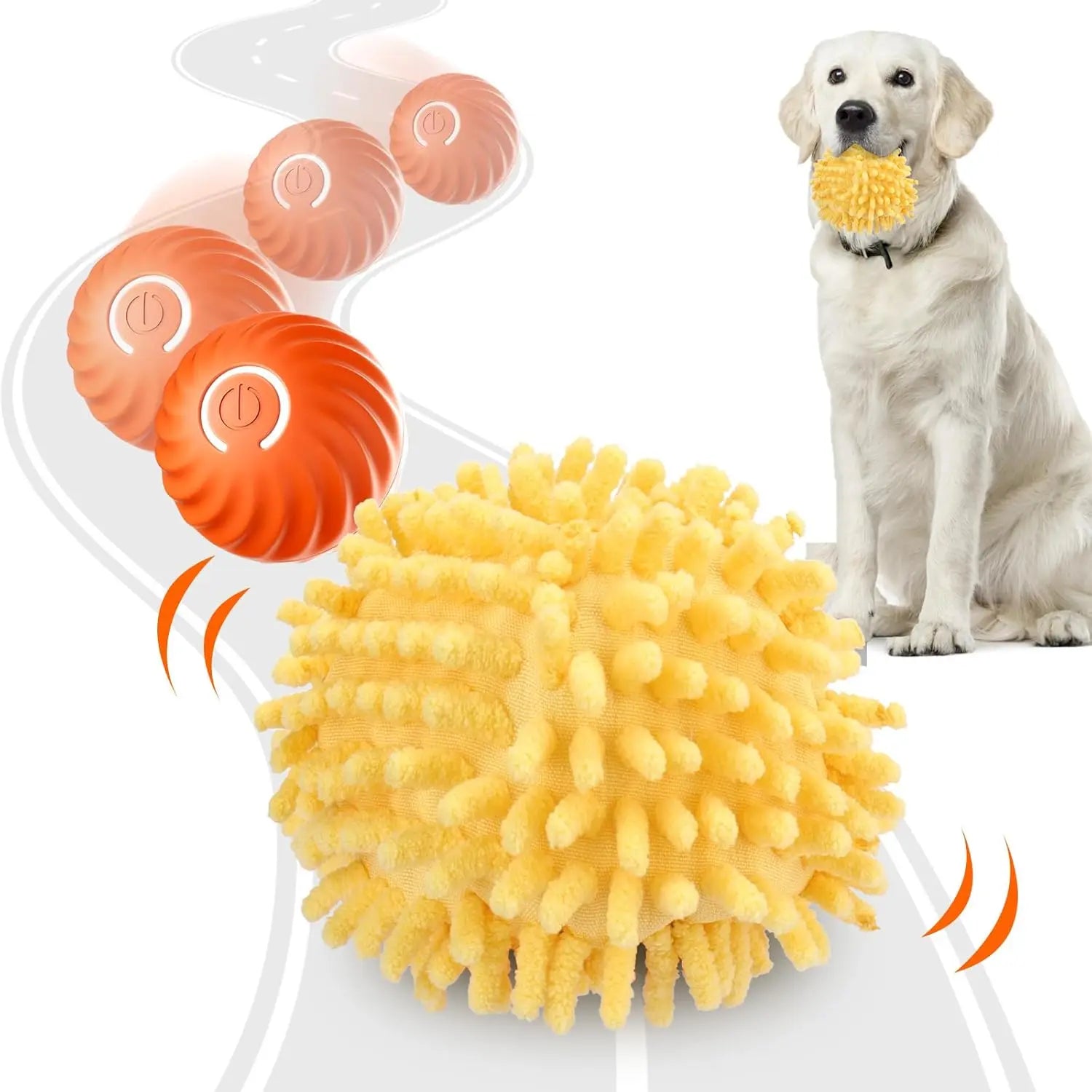 Interactive Dog Toys Moving Ball with Cover