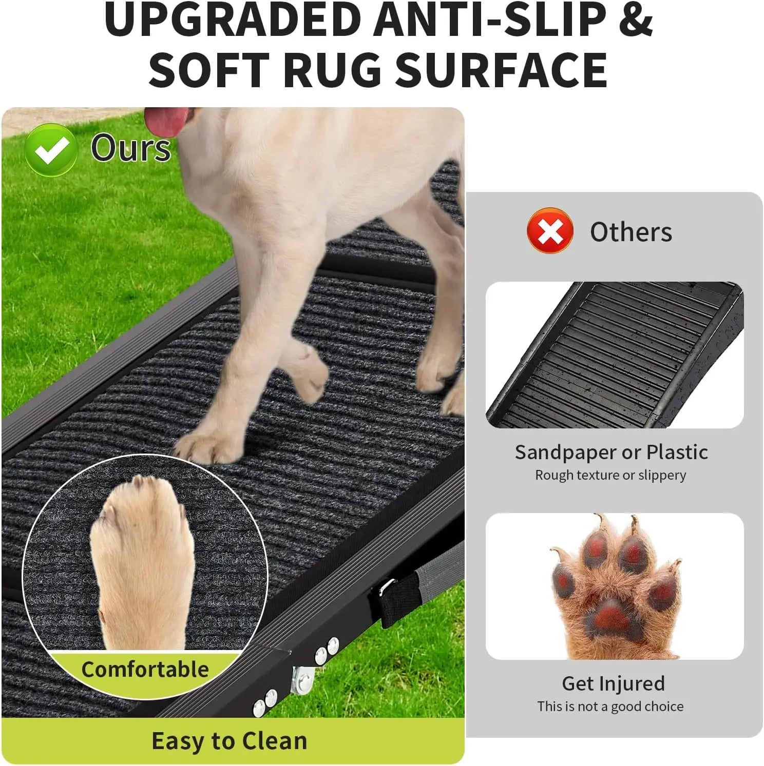 Dog Ramp for Car, Large Folding Pet Stair Ramps