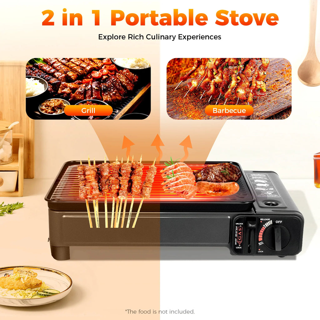 Portable Camping Grill Gas Stove Outdoor Traveling
