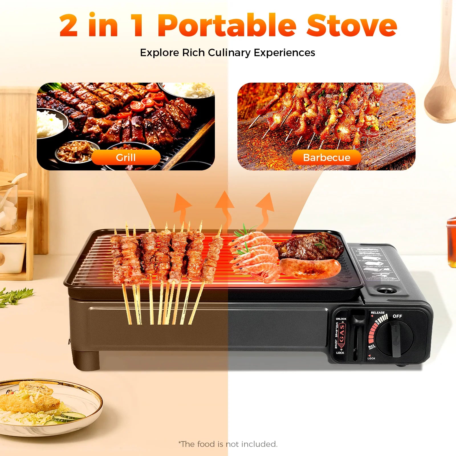 Portable Camping Grill Gas Stove Outdoor Traveling