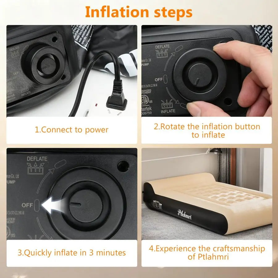 Air Mattress Full with Built in Pump for Camping