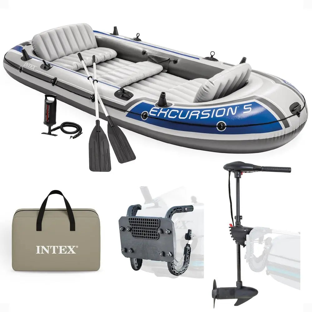 Excursion 5 Person Inflatable Boat Set