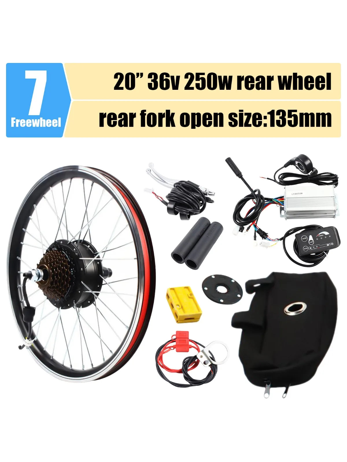 20'' E-Bike Conversion Kit Rear Wheel
