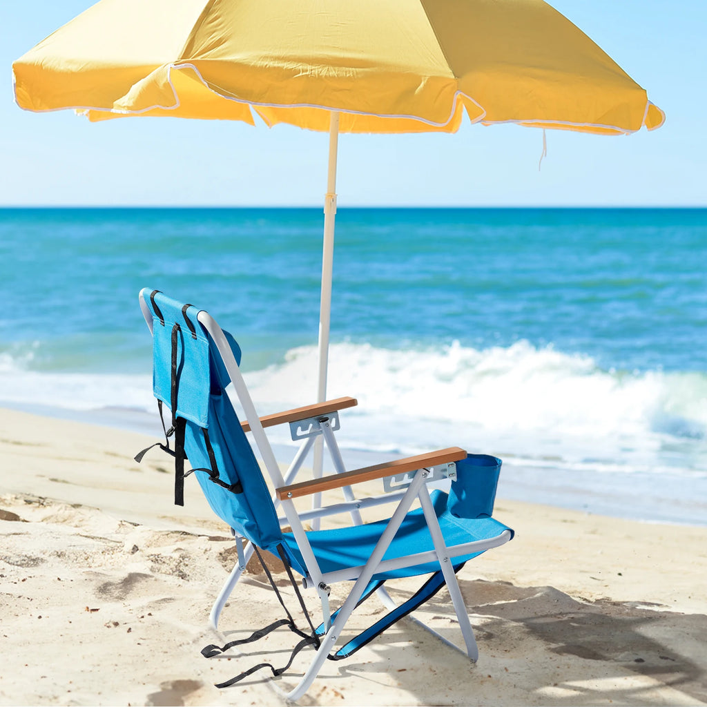 4-Position Adjustable Folding Beach Chair