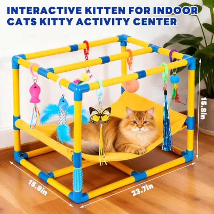 Cat Jungle Gym with Hanging Interactive Toys