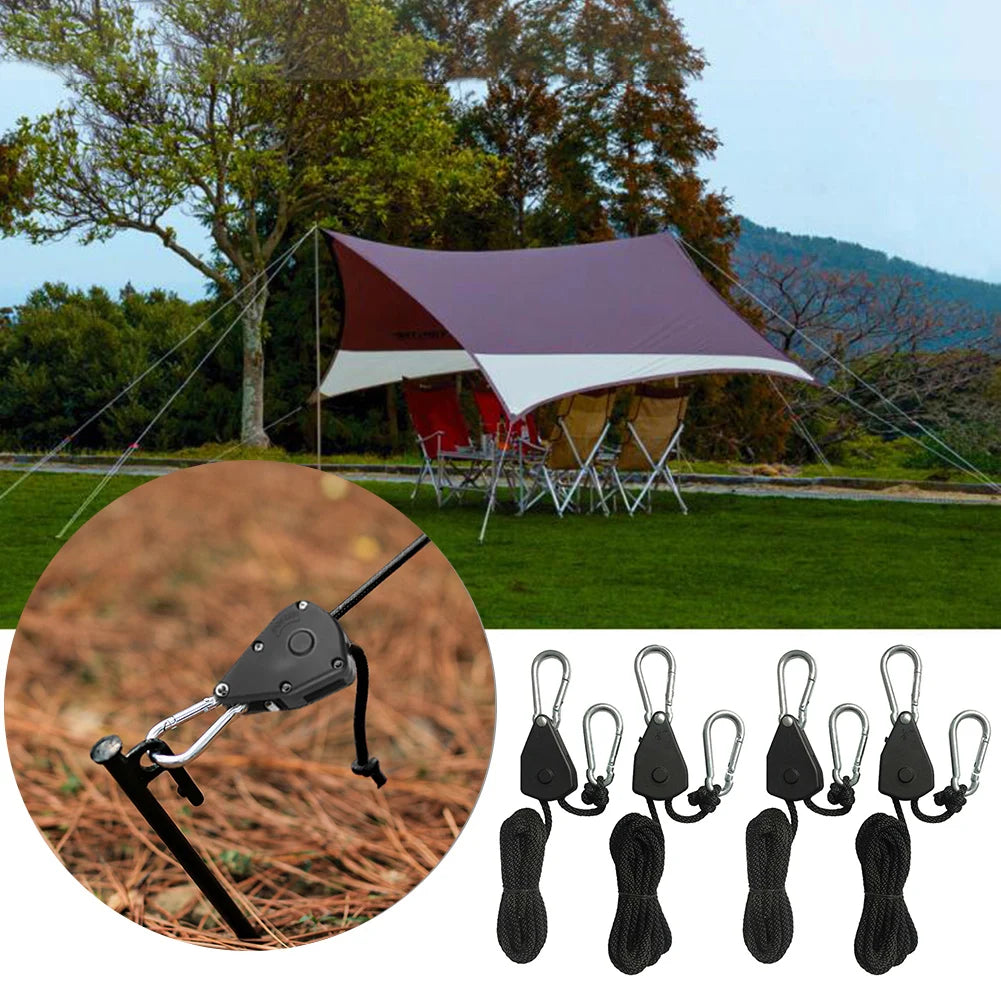 1-16pcs 2m Camping Tent Rope Tensioners