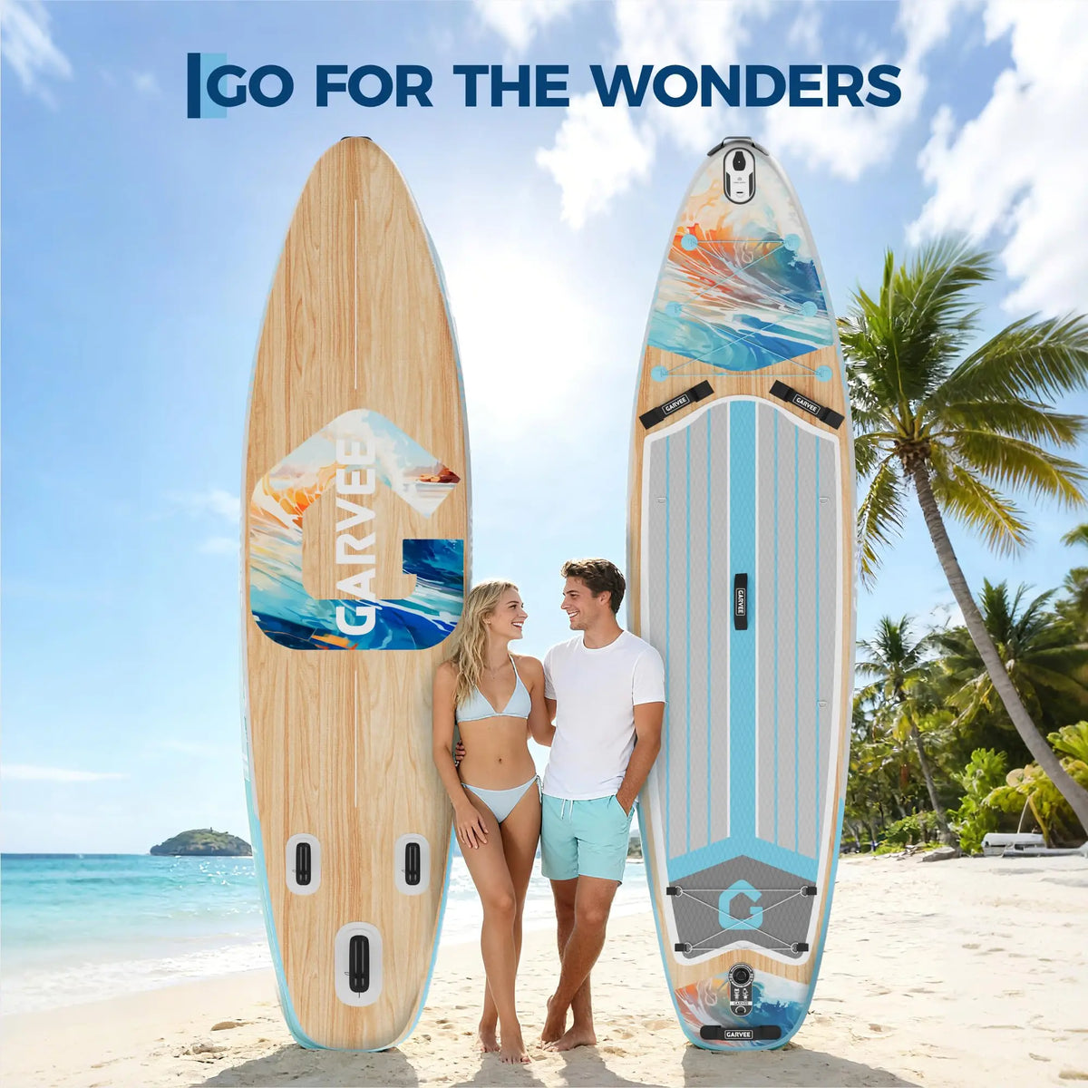 10.6 Ft Inflatable Stand Up Paddle Board 450LBS Capacity Wide SUP With Premium Accessories Camera Mount Non-Slip Deck Backpack