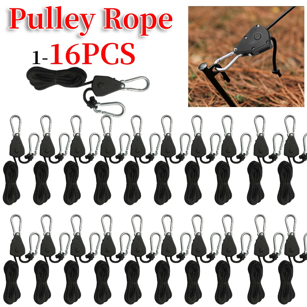 1-16pcs 2m Camping Tent Rope Tensioners
