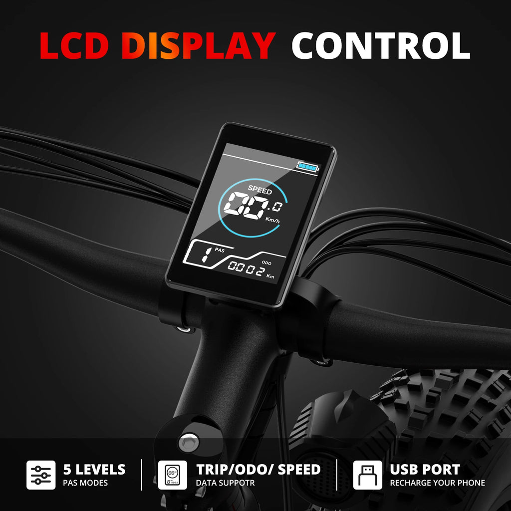 Adults Electric Bicycle Peak  Fat Tire Mountain Bike
