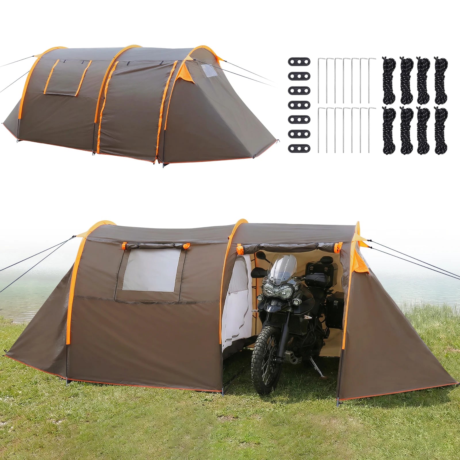 Oxford 2-Person Bike packing Tent Windproof Lightweight