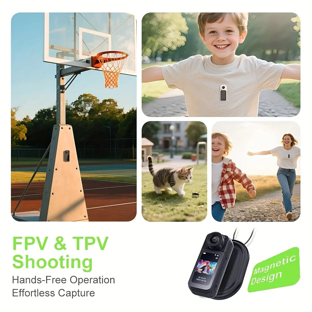 2.7K Thumb Camera | Magnetic Pocket Outdoor Action Camera