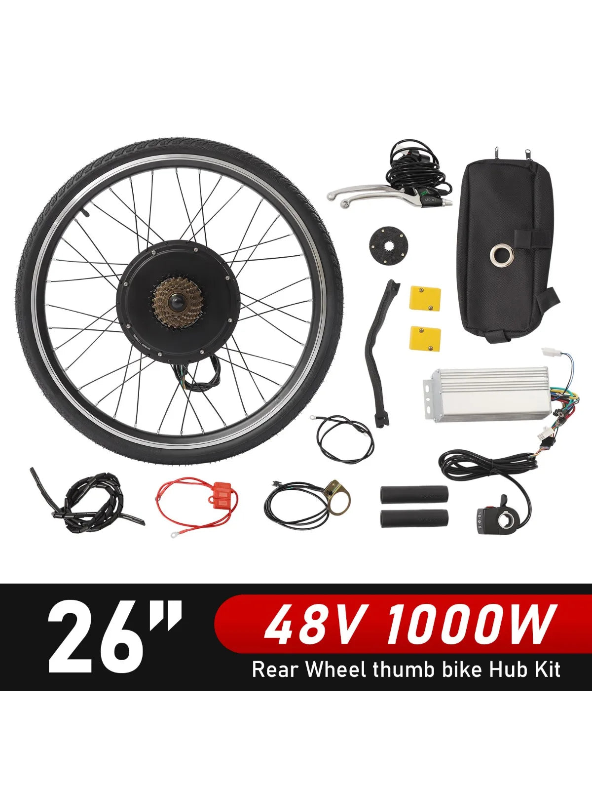 Electric Bike Conversion Kit 48V 1000W Rear Wheel