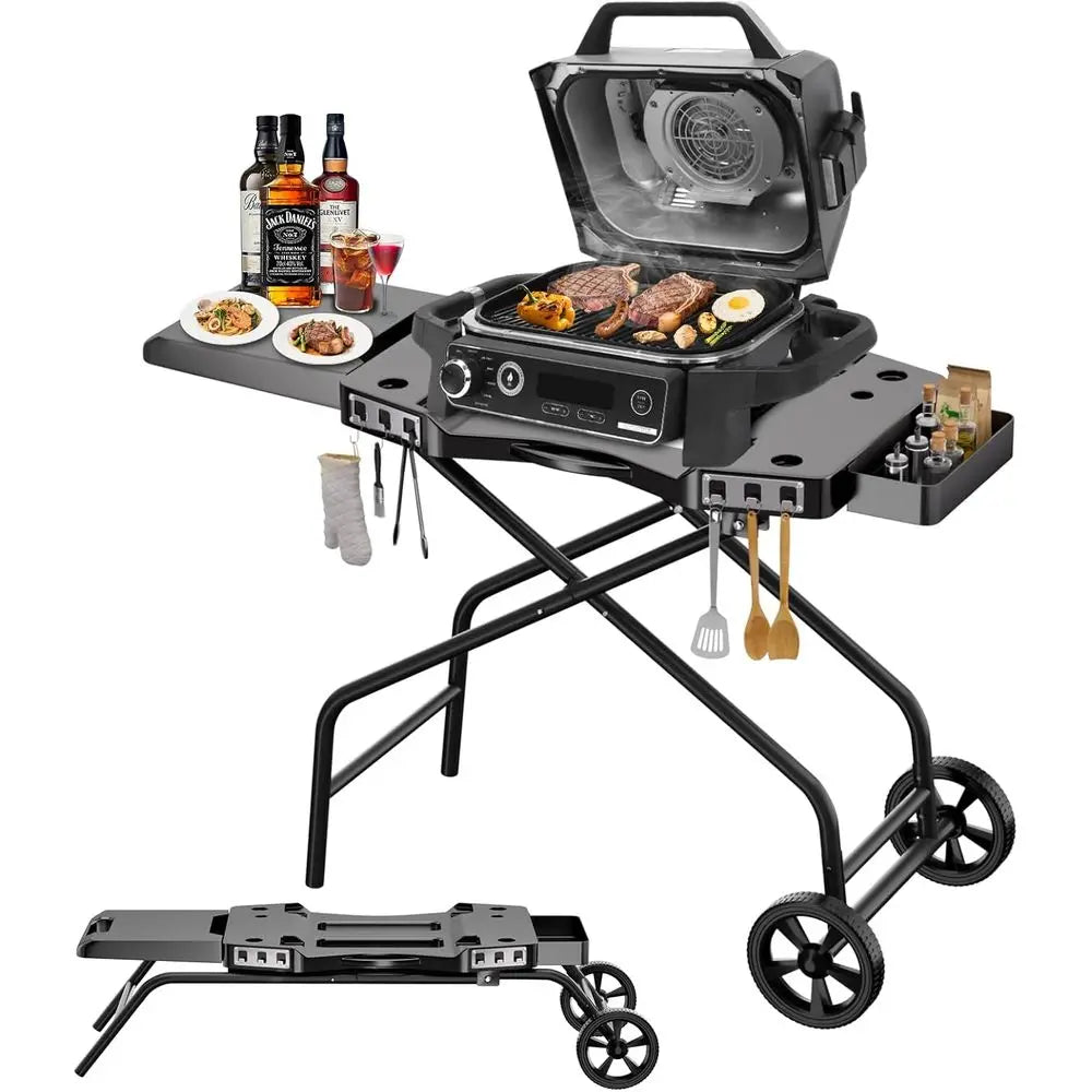 Portable BBQ Stand with Wheels