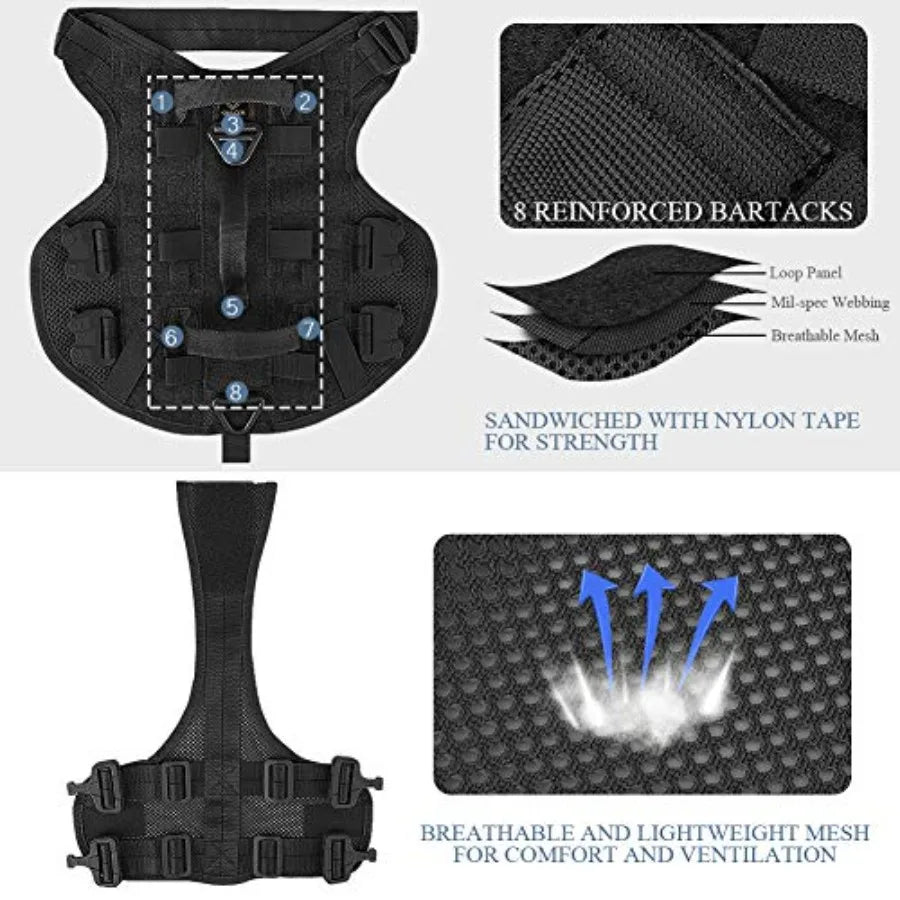 Tactical Dog Harness No Pull for Large Working Dogs