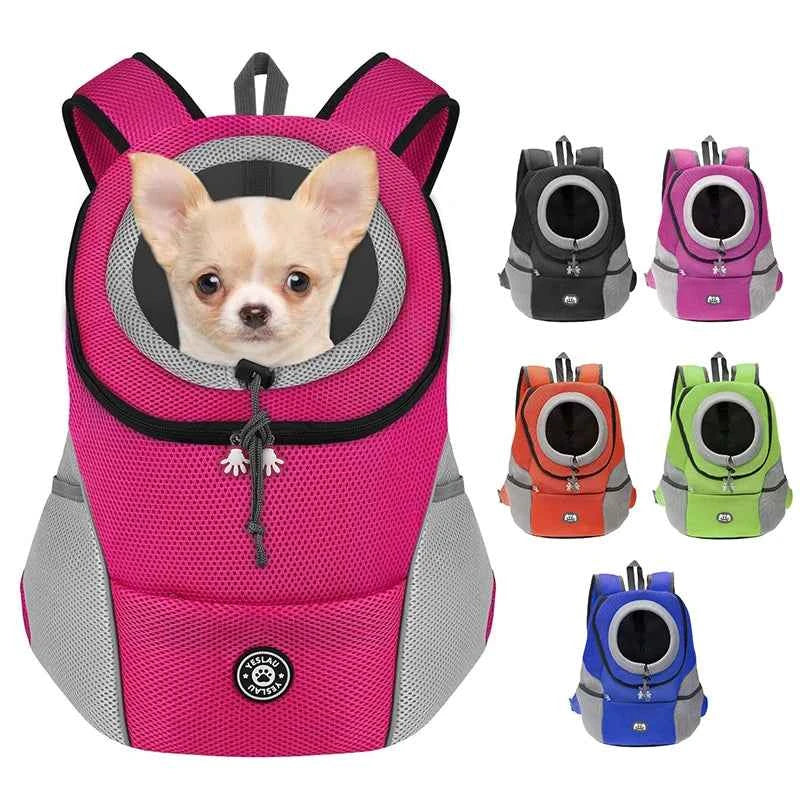 Double Shoulder Pet Carrier Backpack – Breathable Travel Dog Bag