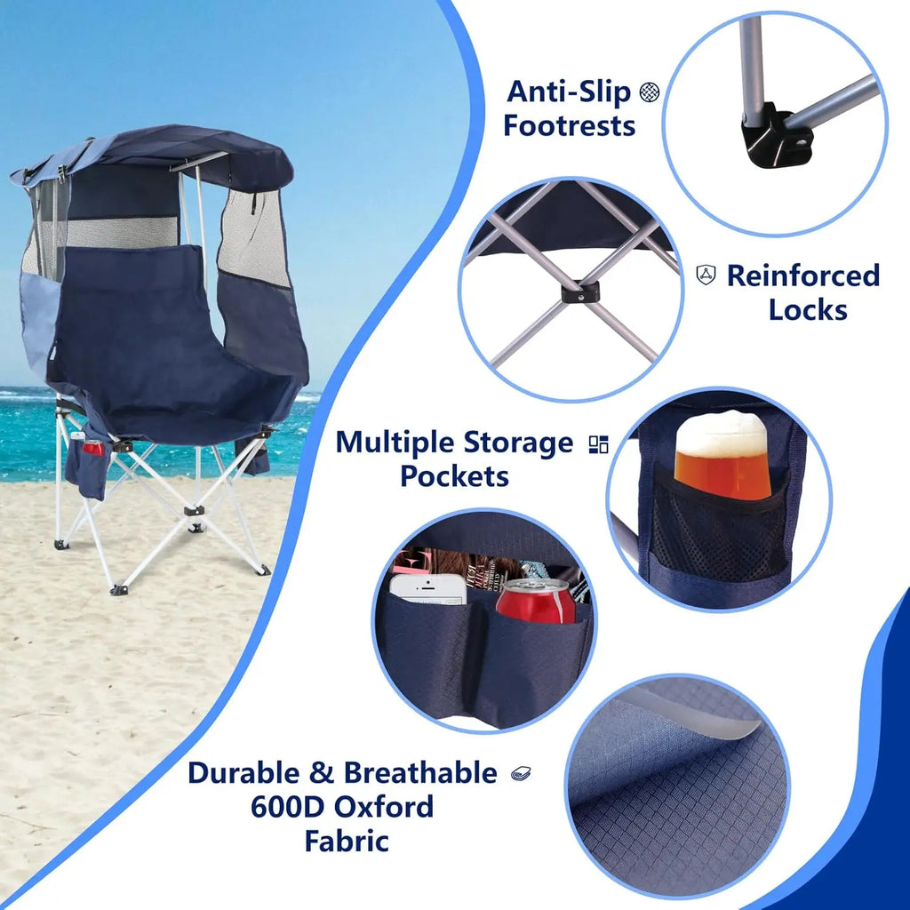 Folding Camping Chair with Canopy
