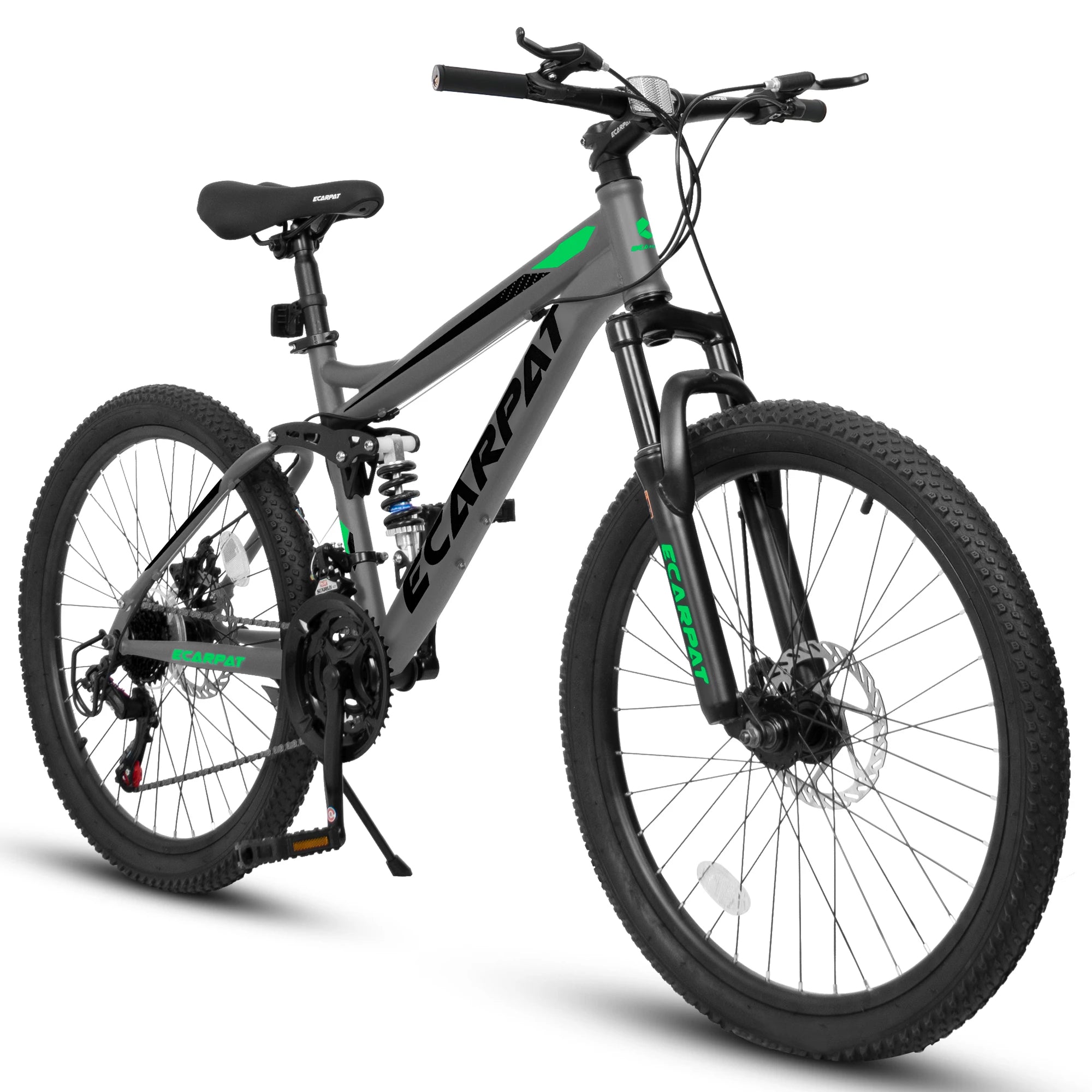 24 Inch Mountain Bike with Full Suspension 21 Speed Shifter Lever