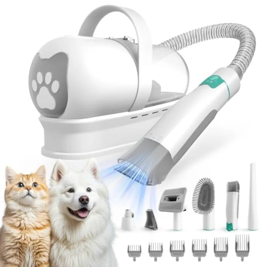 Dog Grooming Kit Pet Grooming Vacuum with Pet Clipper Nail Grinder