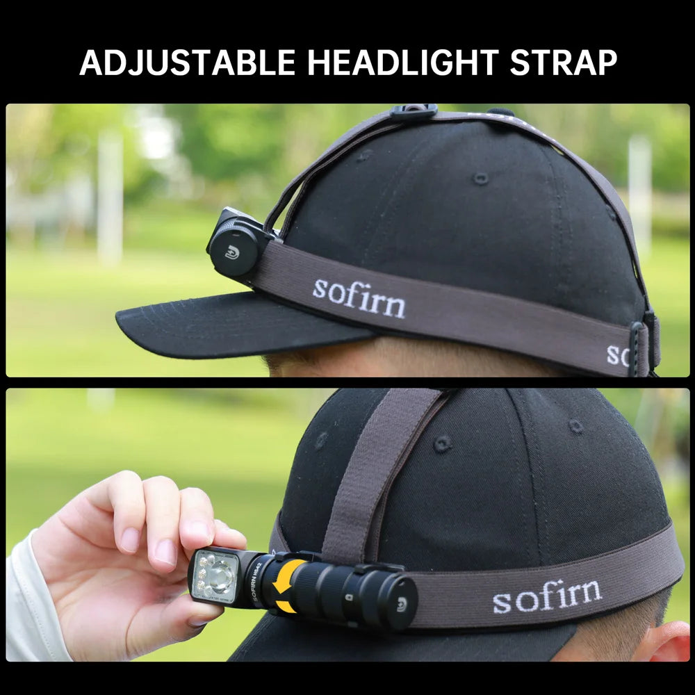 Headlamp Rechargeable RED LED Flashlight for camping